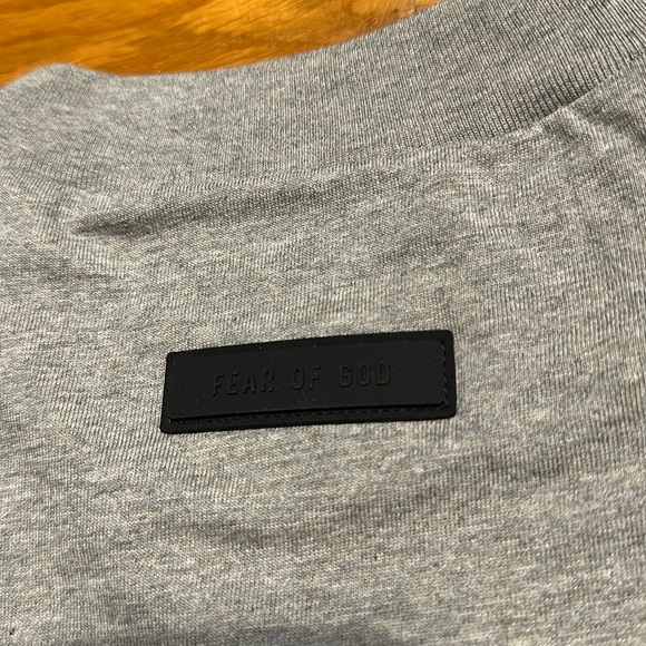 Essentials - Fear Of God - Oversized Crewneck Tee - Dark Heather Oatmeal - NEW - Picture 10 of 11